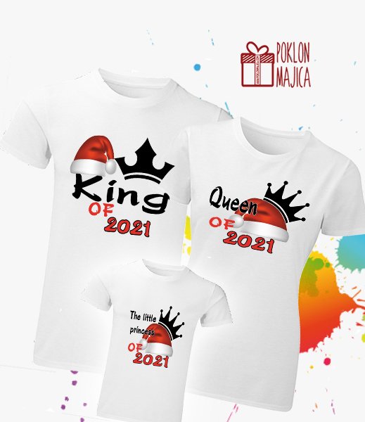 Majice sa stampom natpisom slikom/Za Novu godinu i Bozic/king queen princess of 2021.jpg